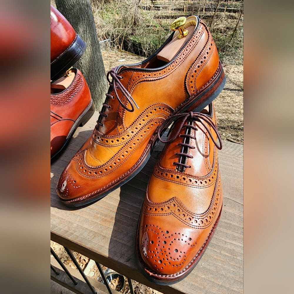 Allen Edmonds McCallister 10.5 E in Walnut with Dainite Soles